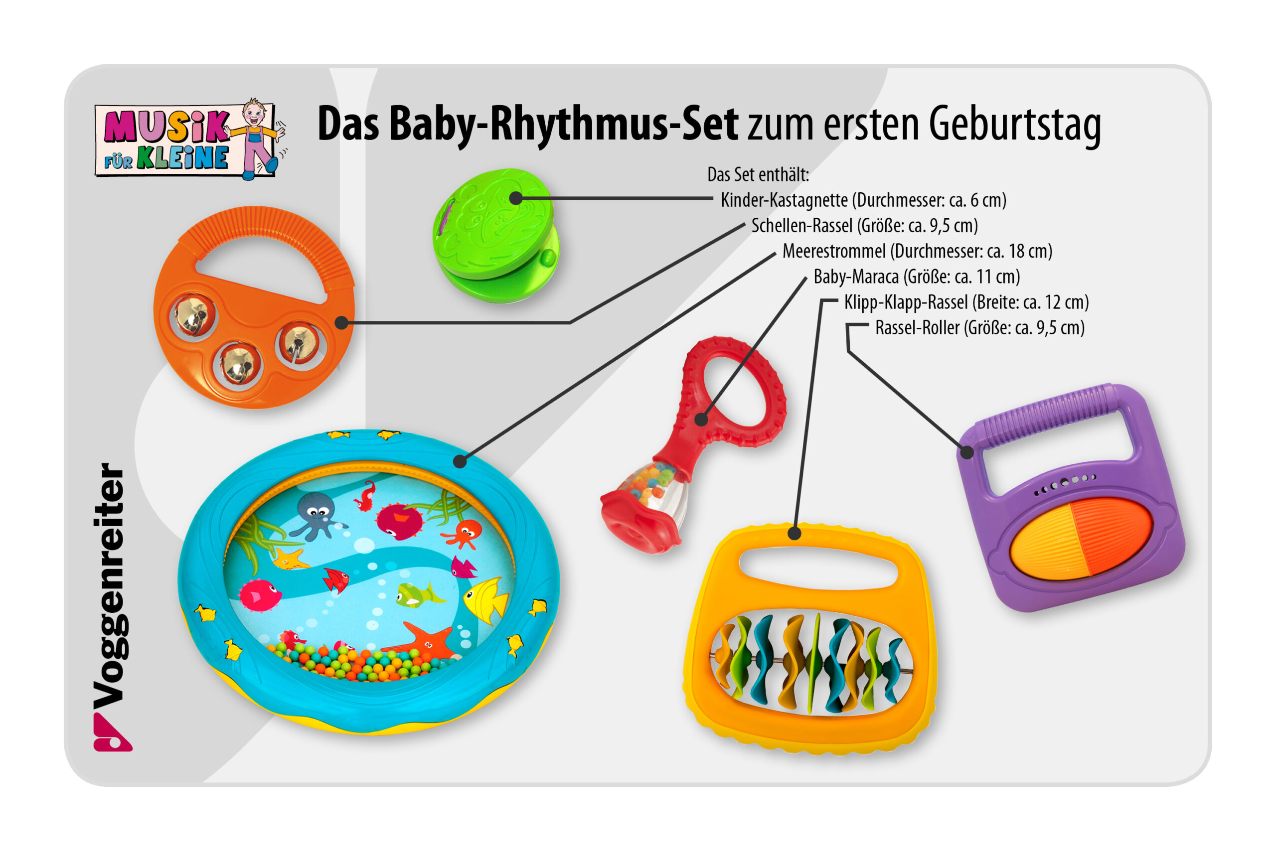 Voggenreiter baby's eerste ritme set - 6 delig - Afbeelding 8