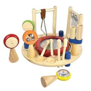 Muziekcenter rond met 9 instrumenten (kleur)