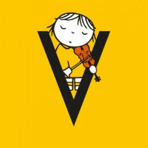 Ansichtkaart Nijntje - letter V-violist, Dick Bruna