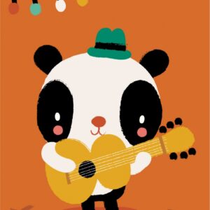 Ansichtkaart panda songwriter