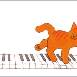 Ansichtkaart Dikkie Dik op piano