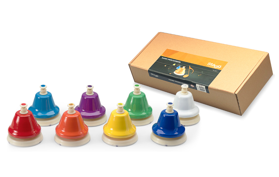 Tafelbellen met drukknop - Stagg Table tick bell set