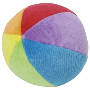 Zachte bal met rammelaar Goki 10 cm.